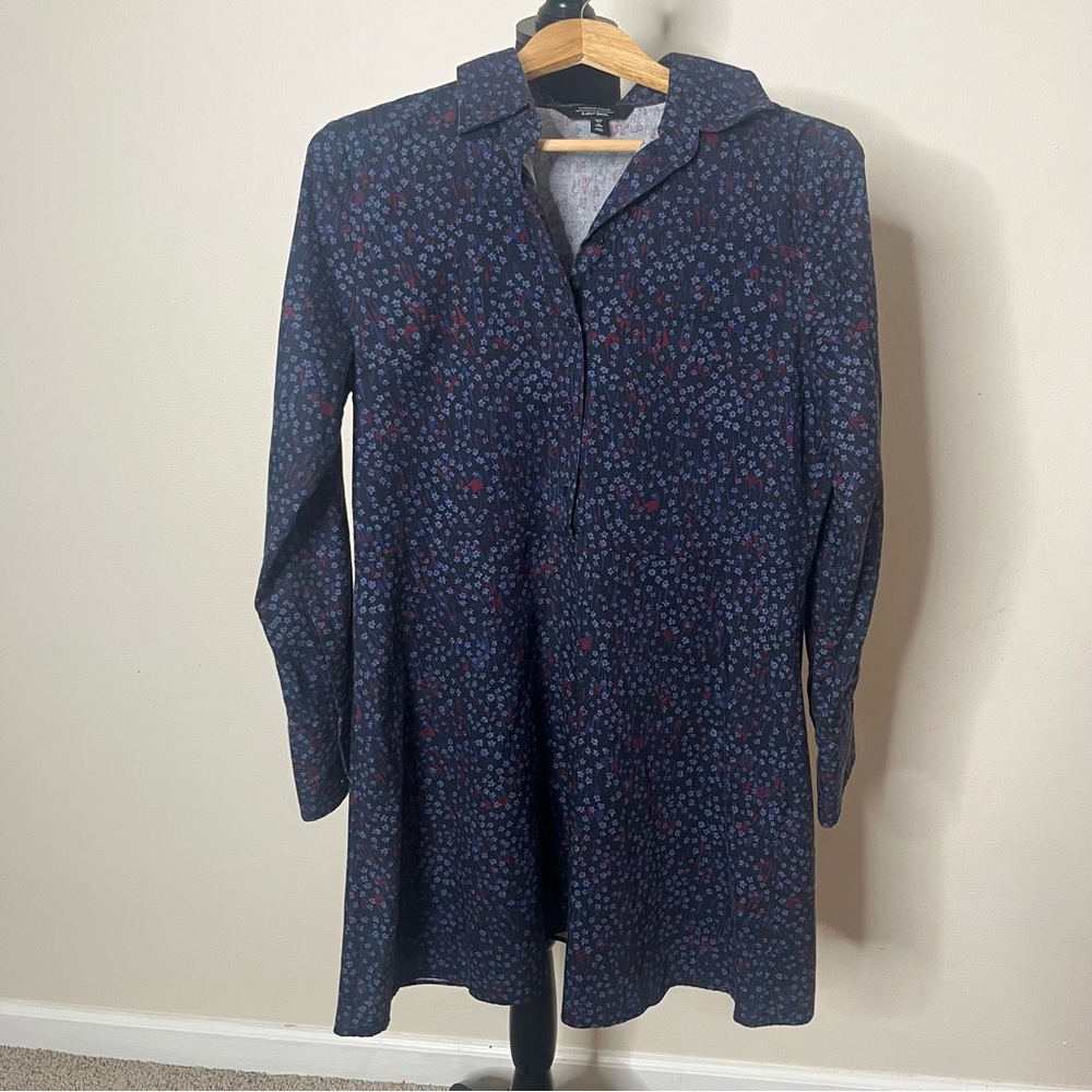 Stockholm Atelier & Other Stories Women’s Navy Floral A~Line Mini Dress Sz 8 - Picture 5 of 9